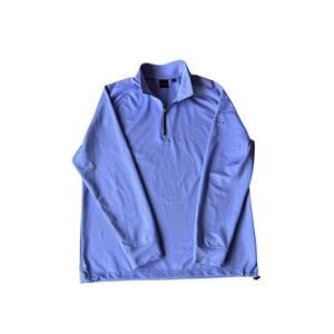 Dunning Golf 1/4 Zip Pullover - Blue‎ / Purple - Stretch Adjustable Hem - size L
